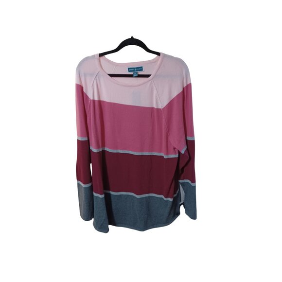 NWT Karen Scott Color-block Sweater, Size XXL - Picture 1 of 2